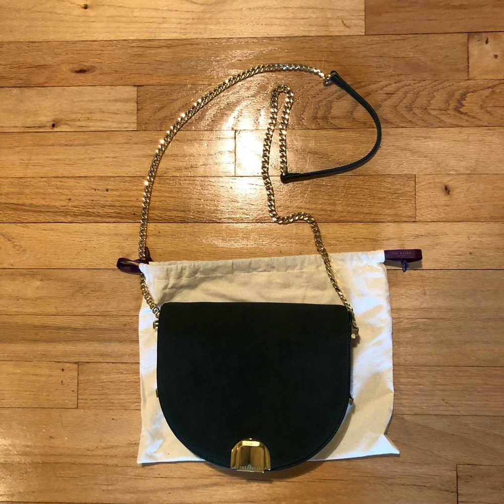 Ted Baker mini suede moon cross body bag